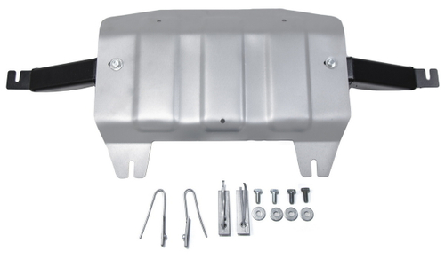 Защита РК Rival для Toyota Fortuner II (V - 2.7; 2.8D) 4WD 2017-2020 2020-н.в. (устанавл-ся совместно с 333.9503.1), штампованная, алюминий 4 мм, с крепежом, 333.5770.1