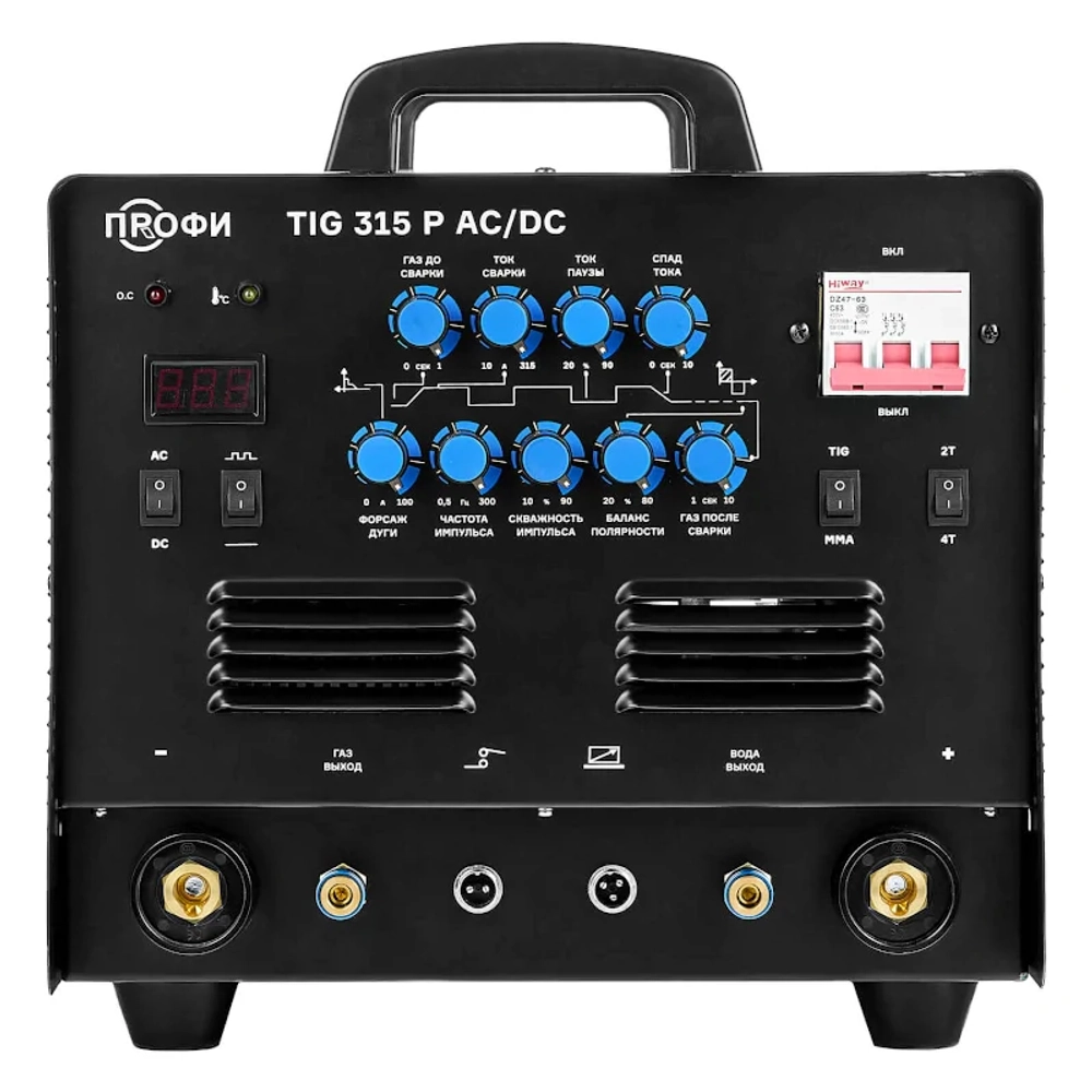 ПТК TIG 315P AC/DC ПРОФИ импульс НАКС сварочный инвертор tig 005.200.411