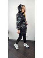 куртка удлиненная с капюшоном