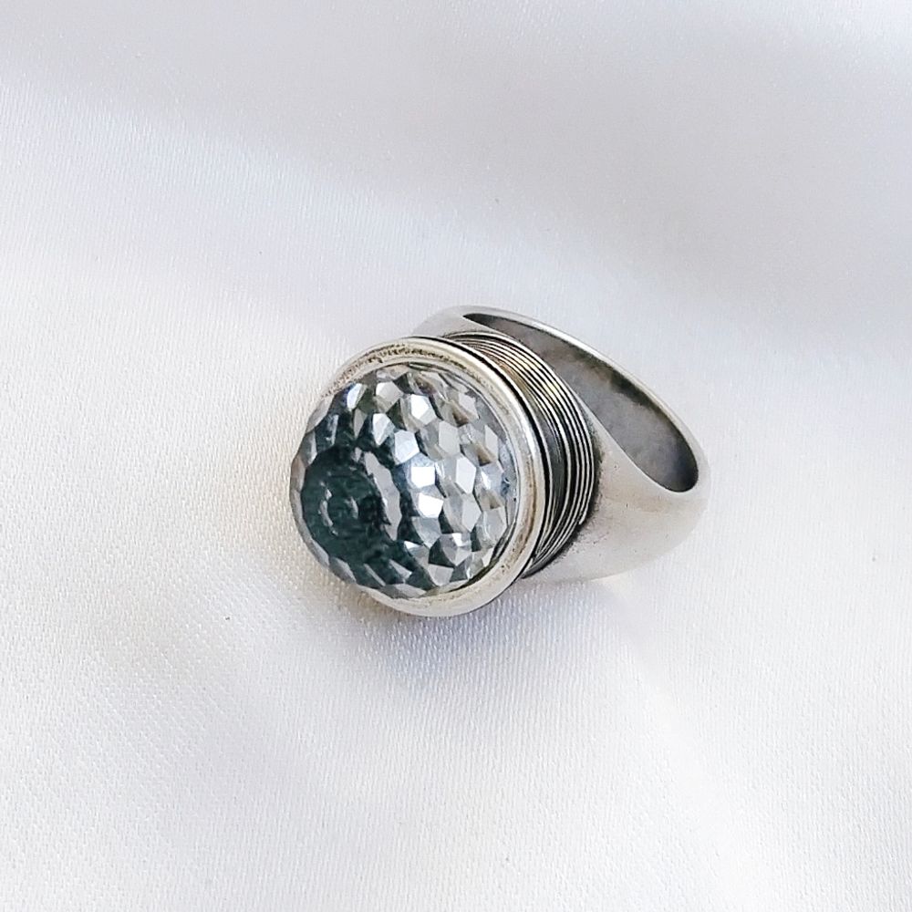 &quot;Диксон&quot; кольцо в серебряном покрытии из коллекции &quot;Фактура&quot; от Jenavi
