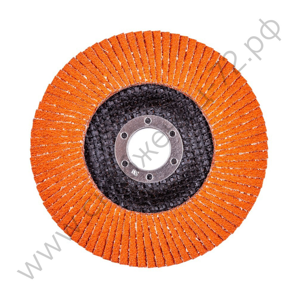 Круг лепестковый с керамическим абразивом для шлифования по нержавеющей стали FTL Everest 27 125 х 22,2 мм P60