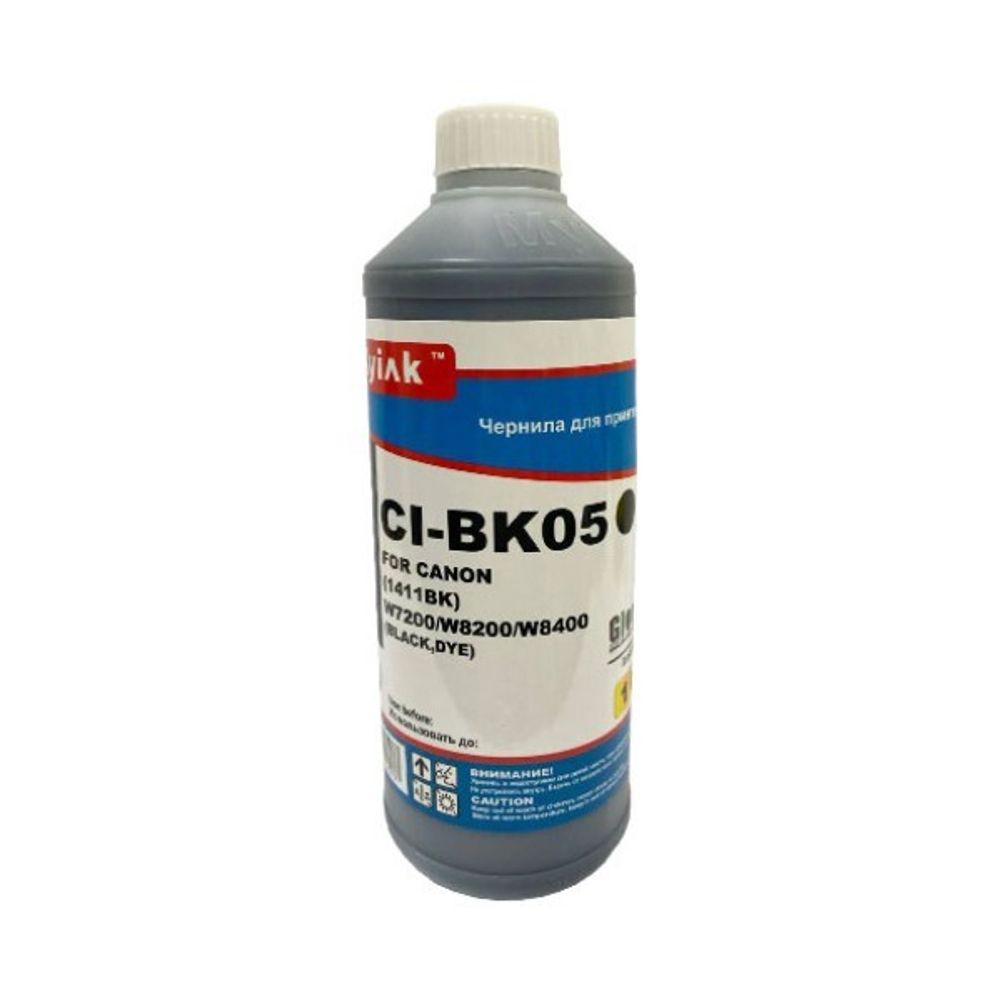 Чернила MyInk CI-BK05 для CANON imagePROGRAF W7200/iPF8400/iPF6400 (BCI-1411Bk, 1л, Dye) black