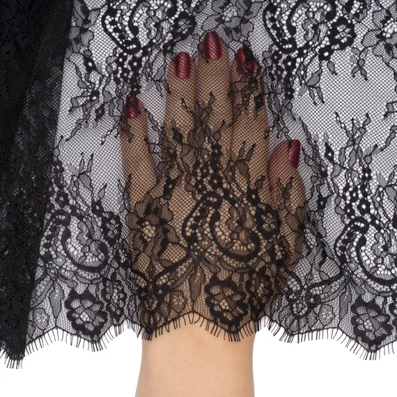 Кружево реснички черное (24*300 см)