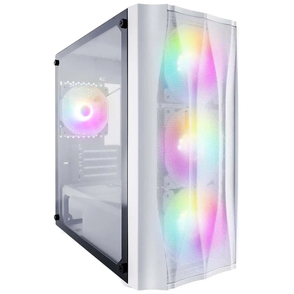 Корпус для компьютера 1STPLAYER Корпус FIREBASE X3-M White / mATX, TG / 4x120mm LED fans inc. / X3-M-WH-4F1-W