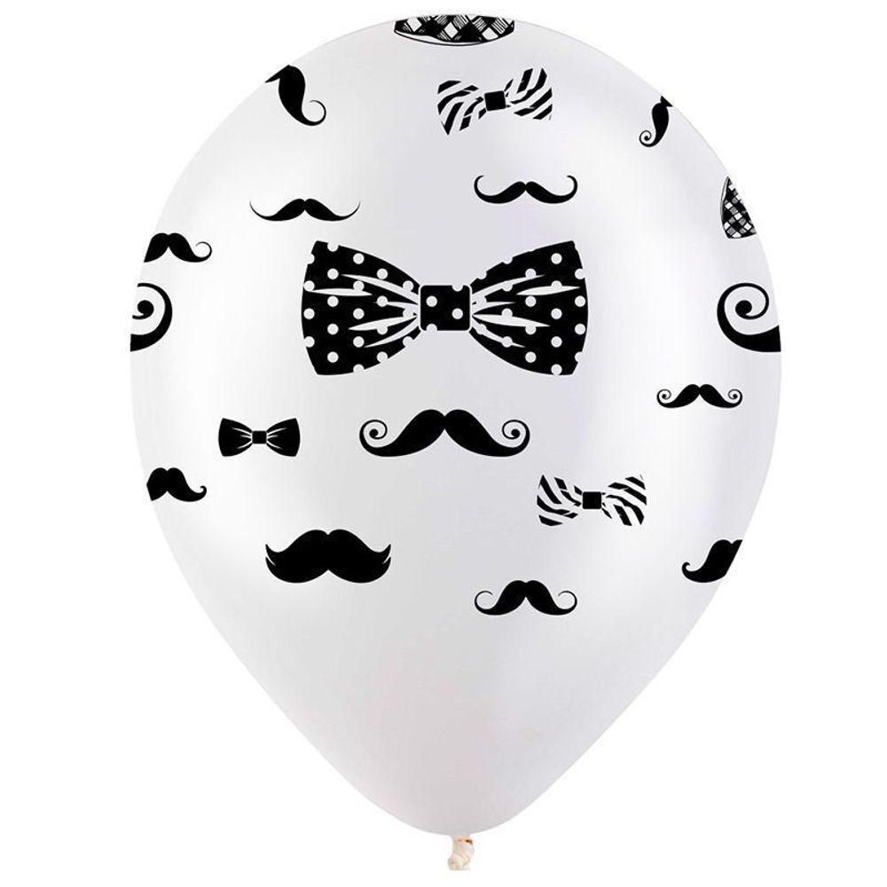 Шар (12"/30 см) Джентельмен, Прозрачный Кристал, 5 ст.