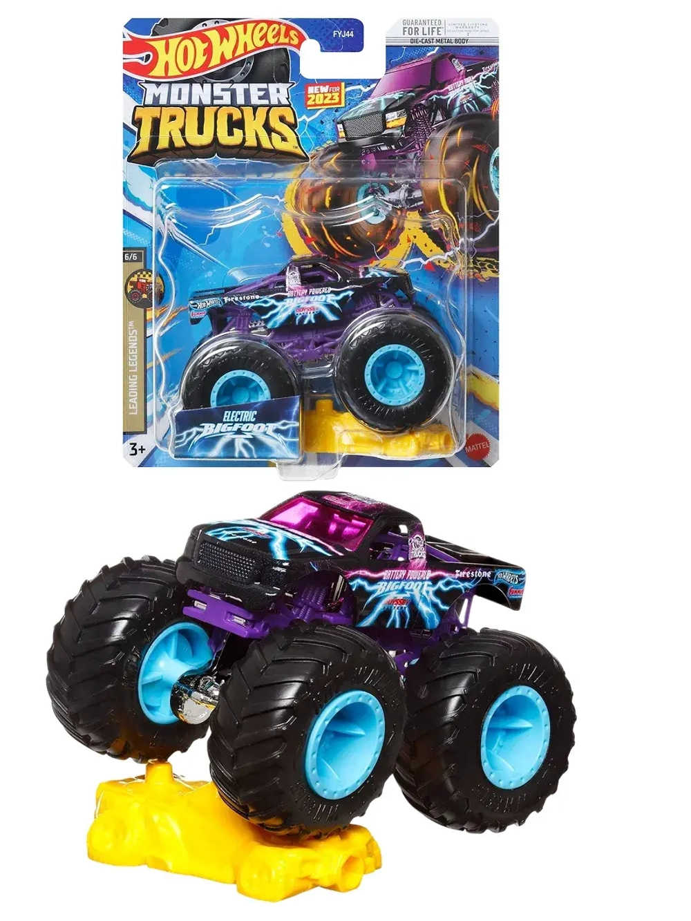 Машинка Monster Trucks Хот Вилс Electric Bigfoot FYJ44 HLR90