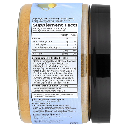 Garden of Life, Organics, Golden Milk, восстановление и питание, 105 г (3,7 унции)