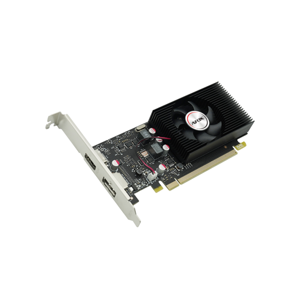 Видеокарта AFOX NVIDIA GeForce GT1030, 2Гб GDDR5, 64 бита, LP, Retail, PCIe3.0, 1xFAN, 1-SLOT, 30Вт, HDMI, DP (AF1030-2048D5L5-V4)