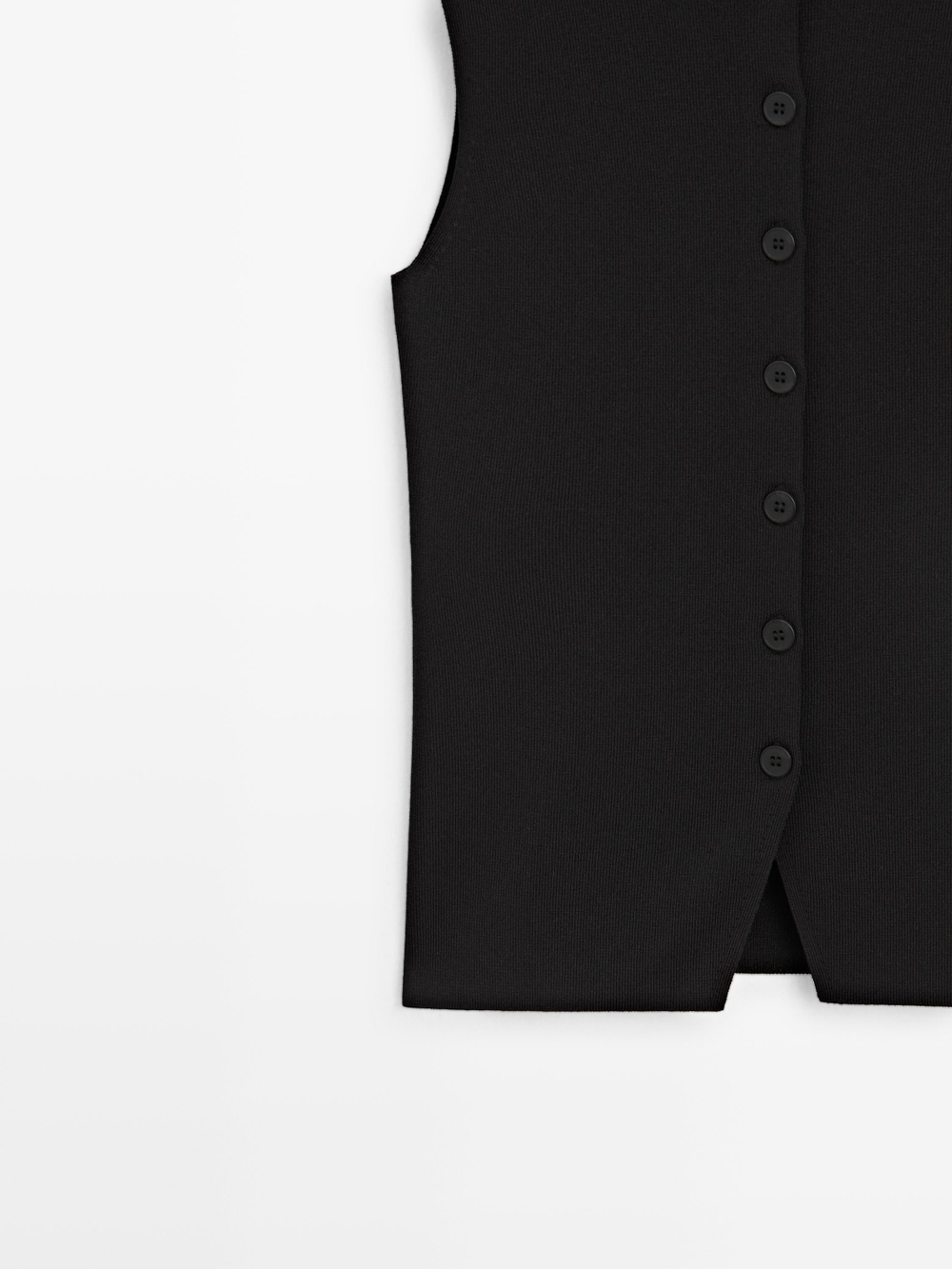 Massimo Dutti Жилет без рукавов, черный