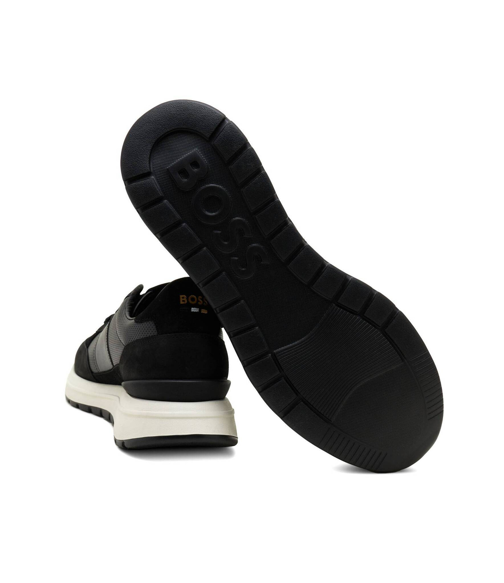 Кожаные кроссовки jace_runn_lmme BOSS BLACK - черный(50517307)