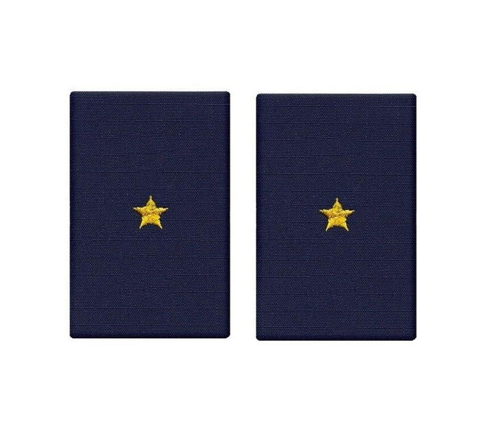 Фальшпогоны Полиция темно-синие с вышитыми звездами мл. лейтенант