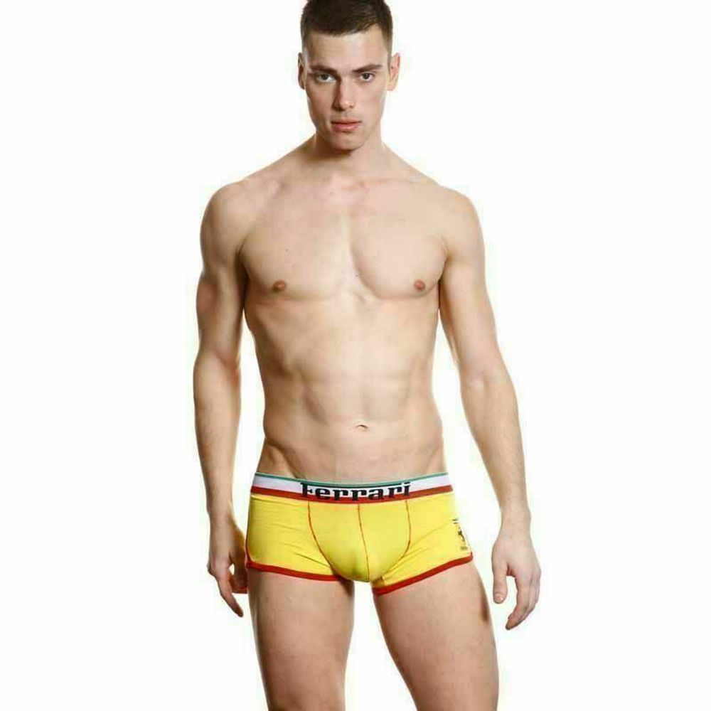 Мужские трусы хипсы желтые Ferrari Yellow