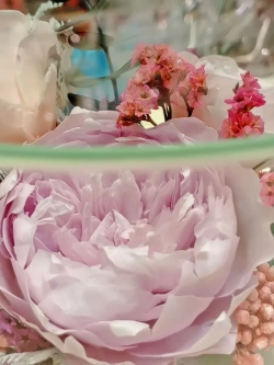 натуральные цветы в стекле, вакуум