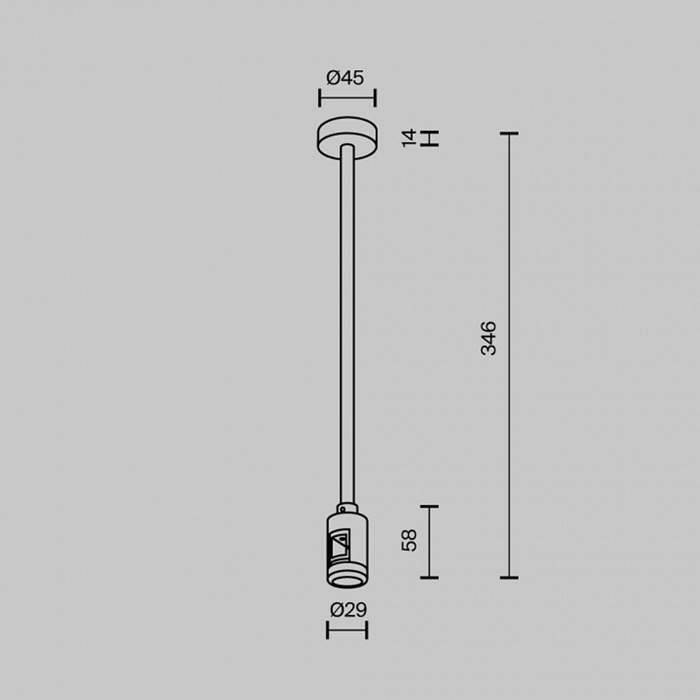 Основание на штанге Maytoni Accessories for tracks Flarity TRA158C-S1-BS