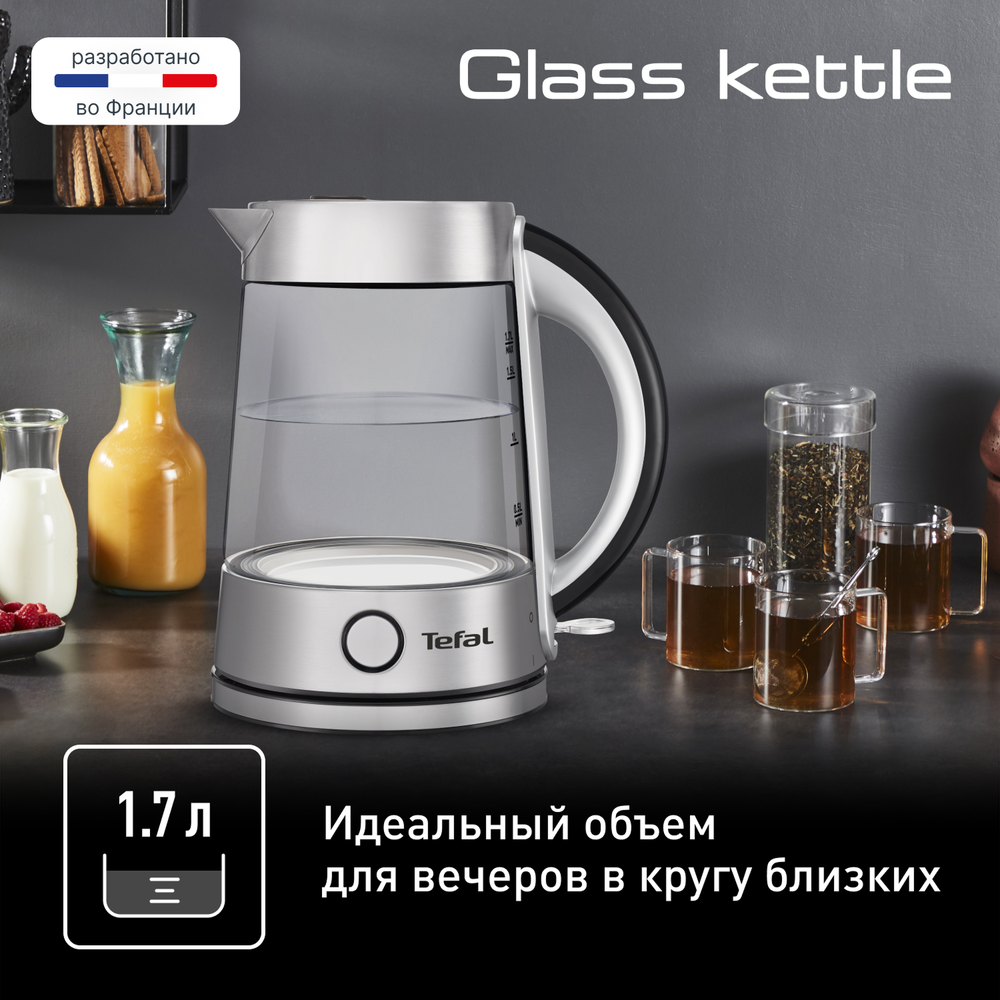 Электрический чайник Tefal Glass Kettle KI760D30