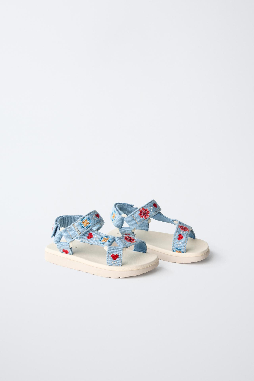 ZARA САНДАЛИИ С ВЫШИВКОЙ, СИНИЙ