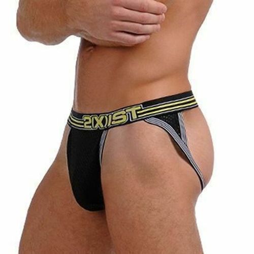 Мужские трусы джоки спортивные черные в сетку 2xist Black Jock