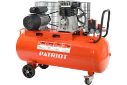 Компрессор Patriot поршневой ременной PTR 100-440I, 440 л/мин, 10 бар, 2200 Вт, 100 л, быстросъемный 1/4" + "елочка"