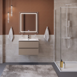Тумба с раковиной подвесная BelBagno KRAFT-700-2C-SO-CO Бежевый матовый, раковина белая BB700ETL