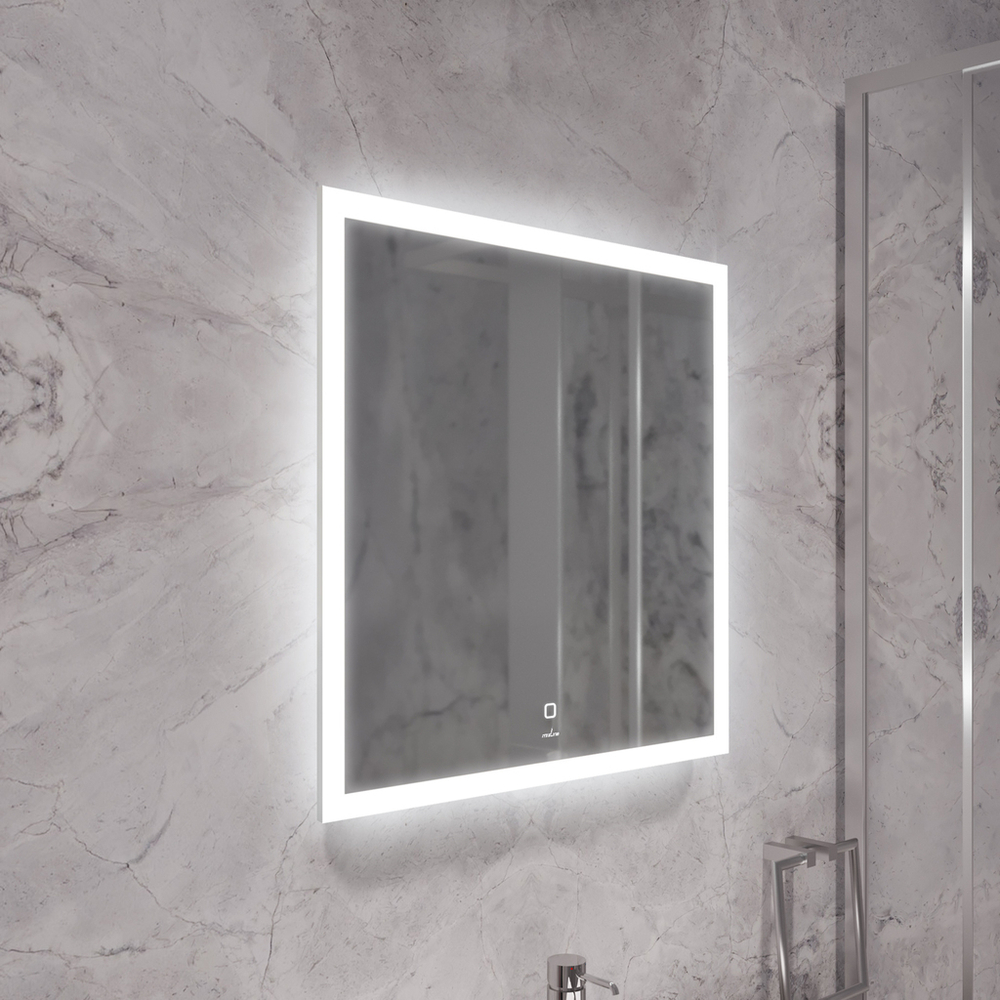 Зеркало MIXLINE "Норма" ЭКОНОМ 700*700 (ШВ) сенсорный выкл, светодиодная подсветка