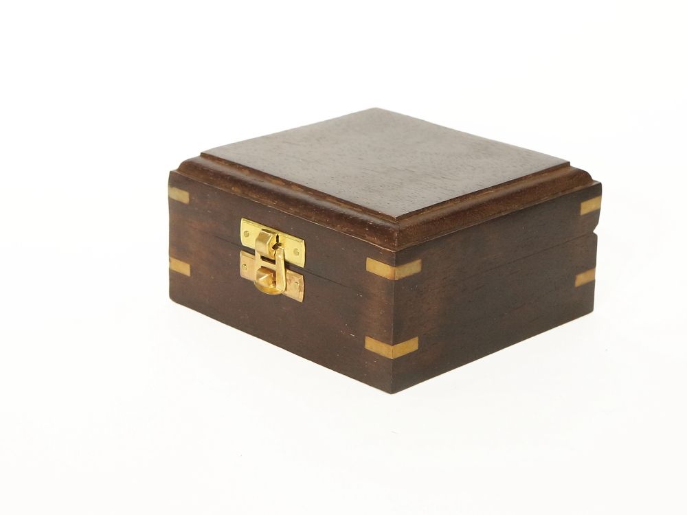 Nautical Морской компас в деревянном футляре