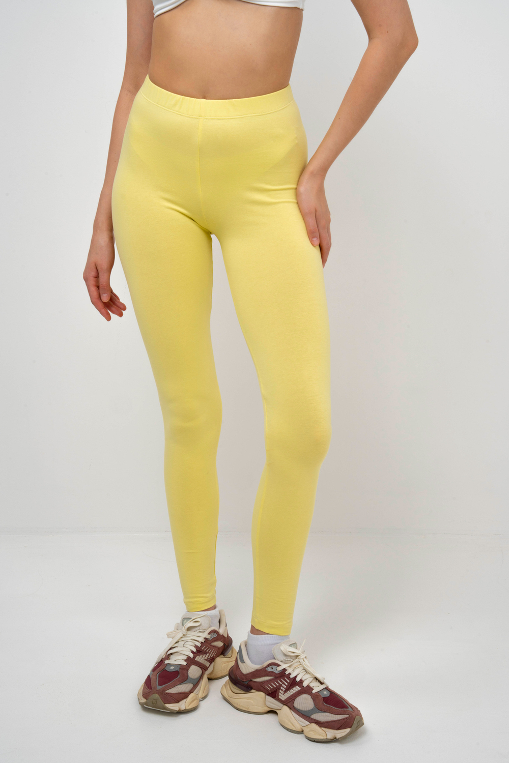 Базовые леггинсы из хлопкового трикотажа | Последние размеры