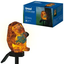 USL-S-836-PM410 HEDGEHOG Садовый светильник на солнечной батарее Ёжик. 1 светодиод. Теплый белый свет. 1xАAА Ni-Mh аккумулятор в-к. IP44. TM Uniel