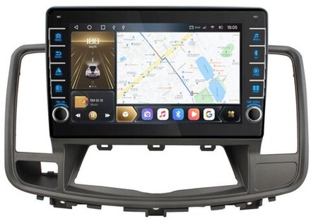 Магнитола для Nissan Teana 2008-2013 (монохром экран) - Carmedia OL-1669 (кнопки и крутилки), Android 12, TS10,  CarPlay, 4G SIM-слот