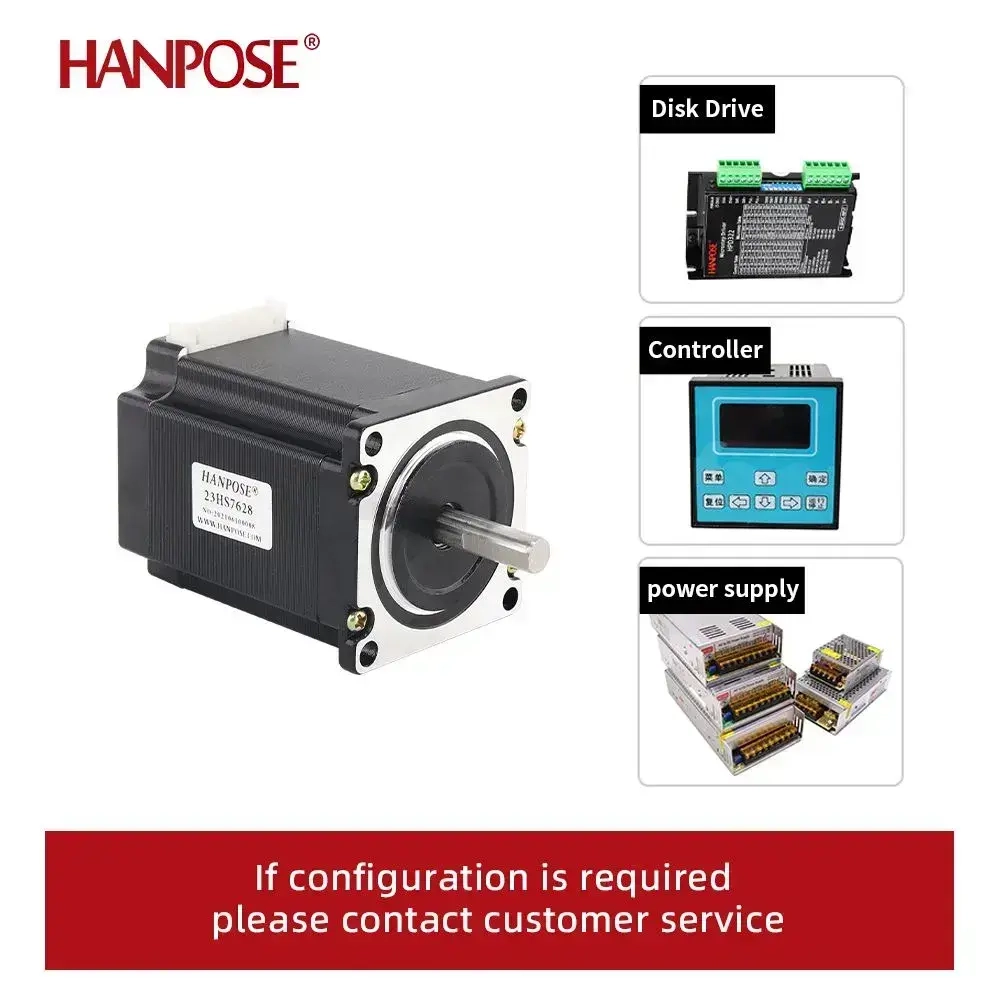 Шаговый двигатель Nema 23 (23HS7628-8MM) 2.8A 189N.CM