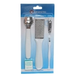 Педикюрный набор на блистере, 5 предметов «Ultramarine» (скребок для пяток, терка металлическая для ног, триммер, кусачки и лезвия)✦