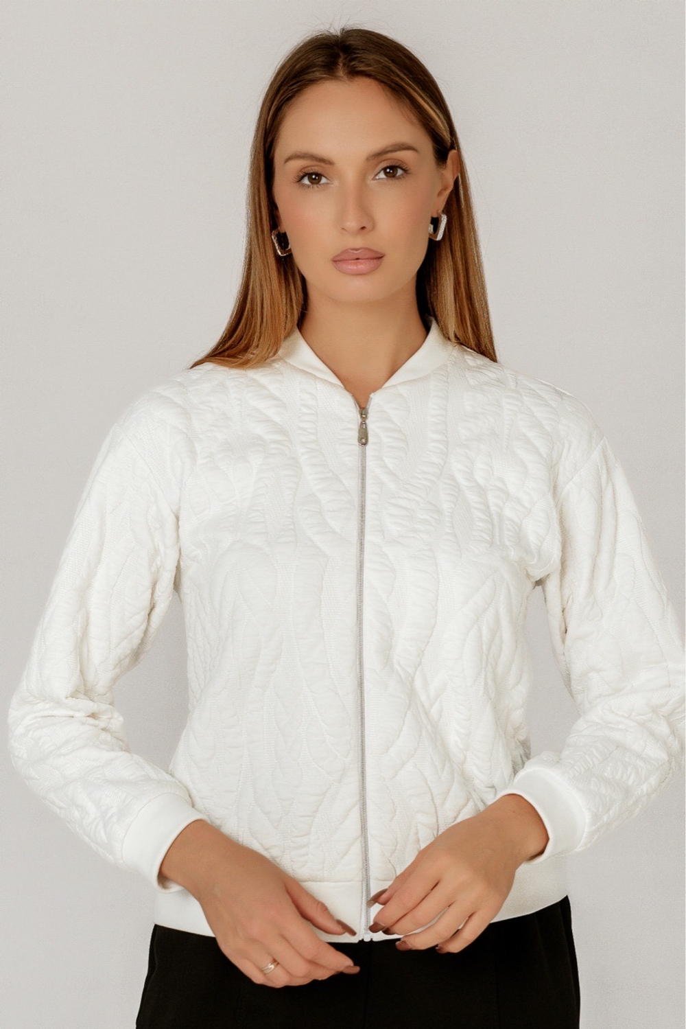 Белый бомбер Тамбовчанка