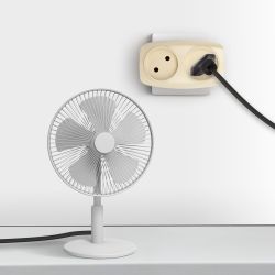 Разветвитель электрический ЭРА SP-2-I на 2 розетки без заземления 16А слоновая кость | Тройники