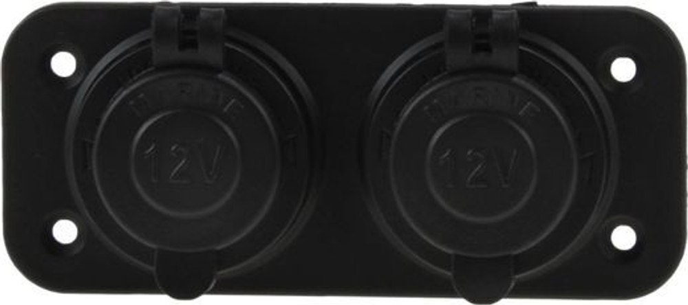 Панель с двумя разъёмами прикуривателя черн