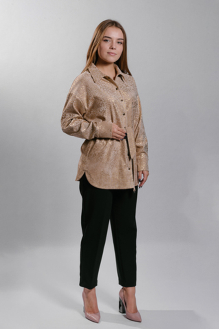 Удлинённый жакет 2900АПА, беж.металл #279БМ092900АПА