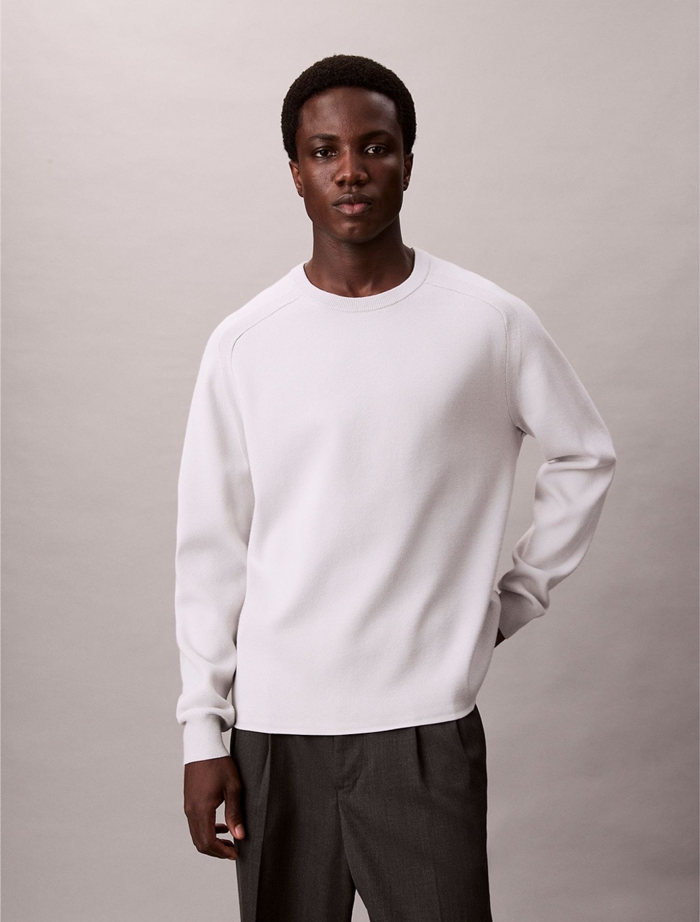 Свитер Calvin Klein Tech Knit Crewneck Sweater Quiet Gray