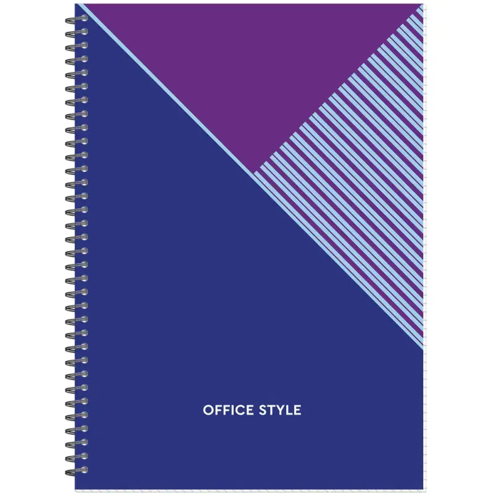 Бизнес-тетрадь А4,96л,обл.карт,греб,кл,Attache Economy,Office Style,синяя