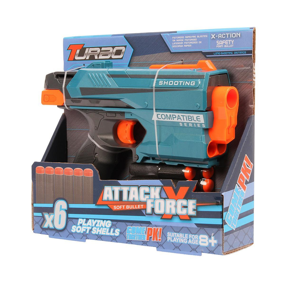 Пистолет с мягк.пулями, коробка BT309