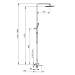 Душевая система 35к G2417-6 GAPPO лейка "Тропический душ" ЧЕРНЫЙ