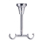 Кронштейн потолочный двойной d16/16 мм, цвет хром