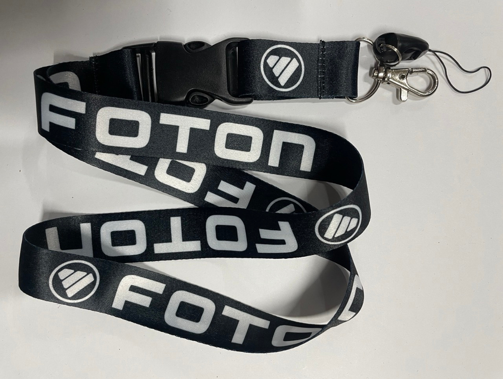 Foton (черный) / Брелок, шнурок для ключей на шею Foton (фотон), ланъярд, крафт, черный (1 шт)