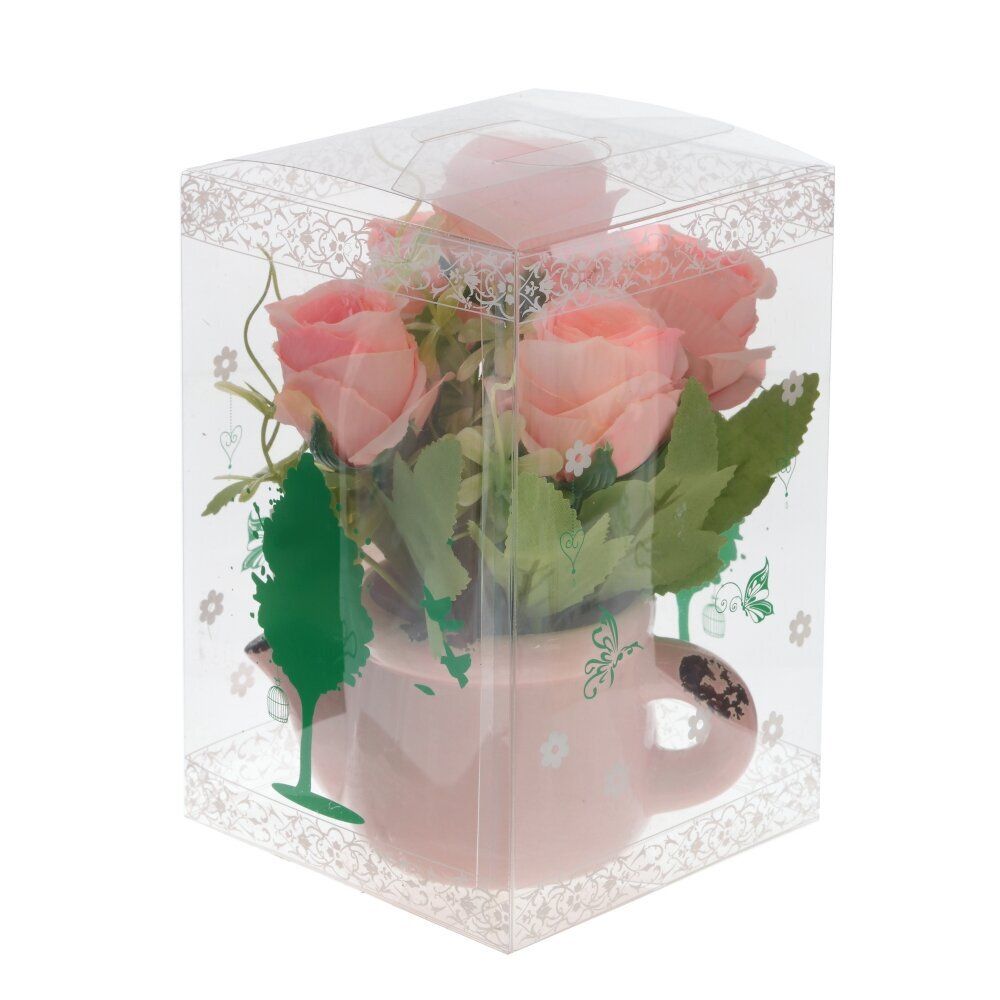 GAEM Цветочная композиция "Розы", L14 W14 H17 см, 4в.