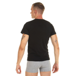 Хлопковая футболка с круглым вырезом горловины (Размер: XXL) (Цвет: черный)