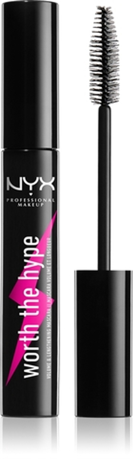 NYX Professional Makeup Worth The Hype - Тушь для ресниц оттенок 01 Black, 7 ml