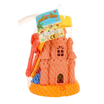 Набор для игры в песок: (6 предм.) совок,грабли,2 форм.,сет. YF3633