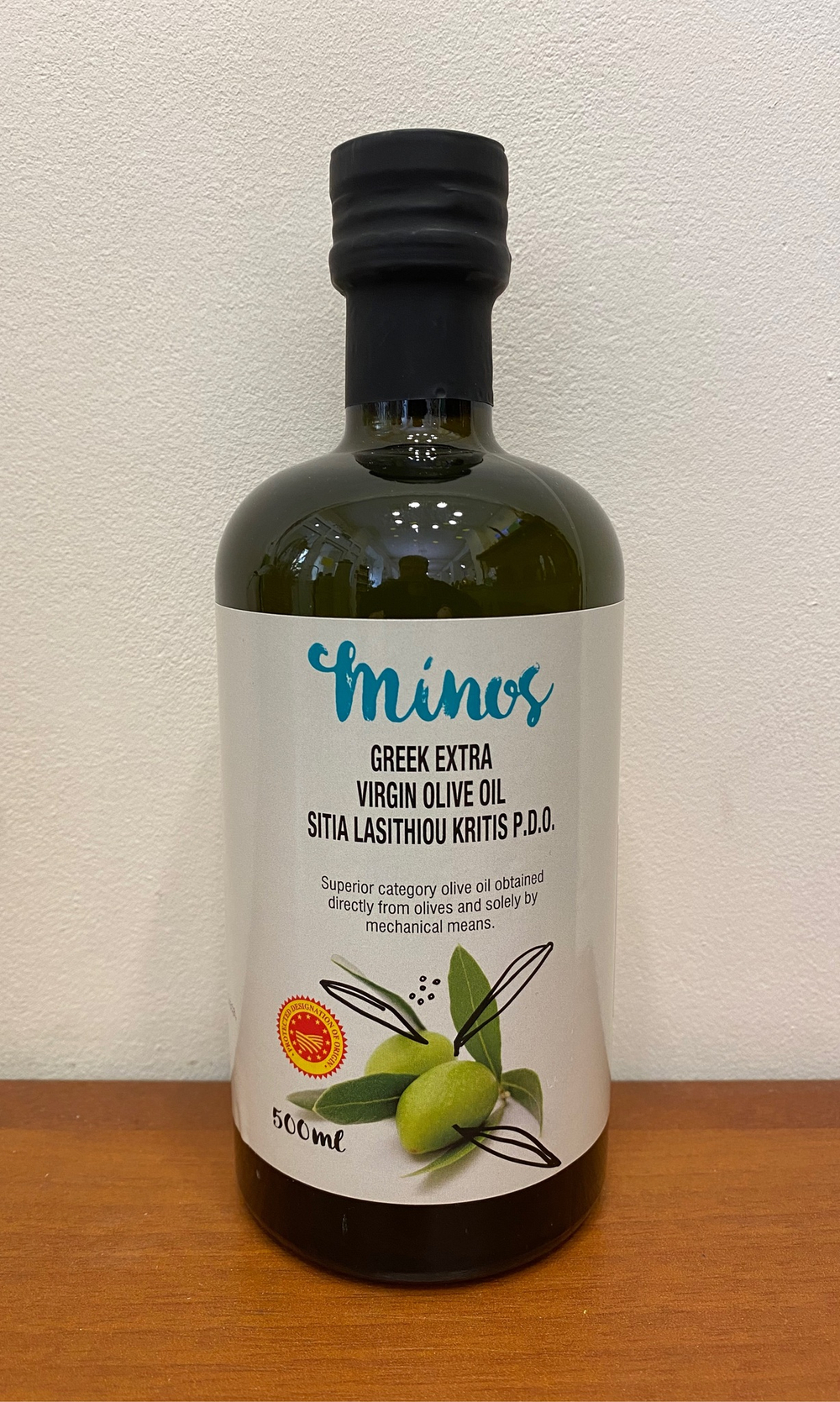 Оливковое масло УРОЖАЯ 2025 MINOS Sitia Lasithiou Kritis P.D.O. Extra Virgin 500 мл Греция, ст/б (Крит)