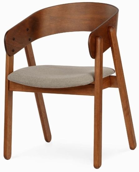 Стул Devlin дерево цвета орех и серая ткань