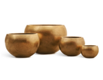 Кашпо TREEZ Effectory Metal Полусфера Сусальное золото д-22 см, в-15 см 41.3318-04-016-GLD-22