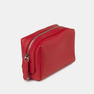 Косметичка Mignon из кожи теленка красного цвета