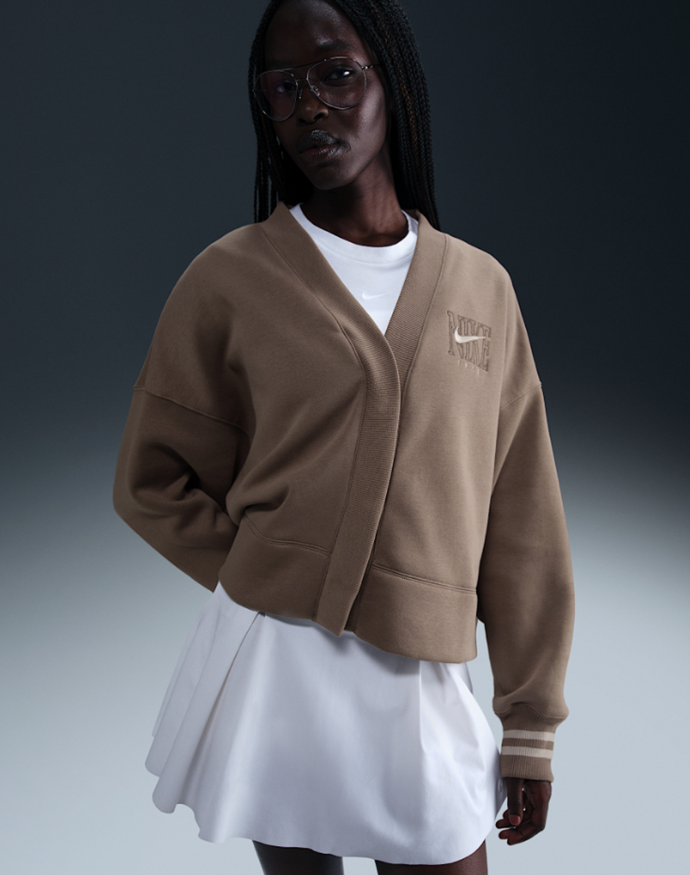 Толстовка женская NIKE W NSW PHNX FLC OOS GX CRDGN