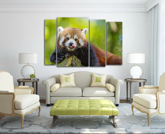 Модульная картина "Малая панда"